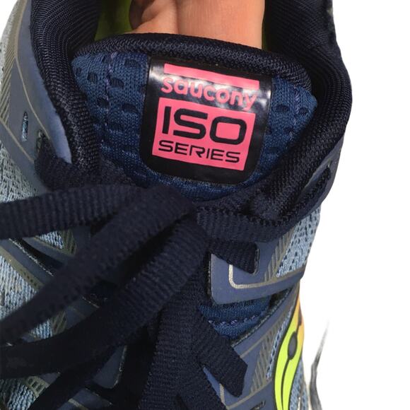 Saucony Triumph ISO 5 Running Shoes Blue Multi Women's 9.5 Sneakers Training - Picture 6 of 11